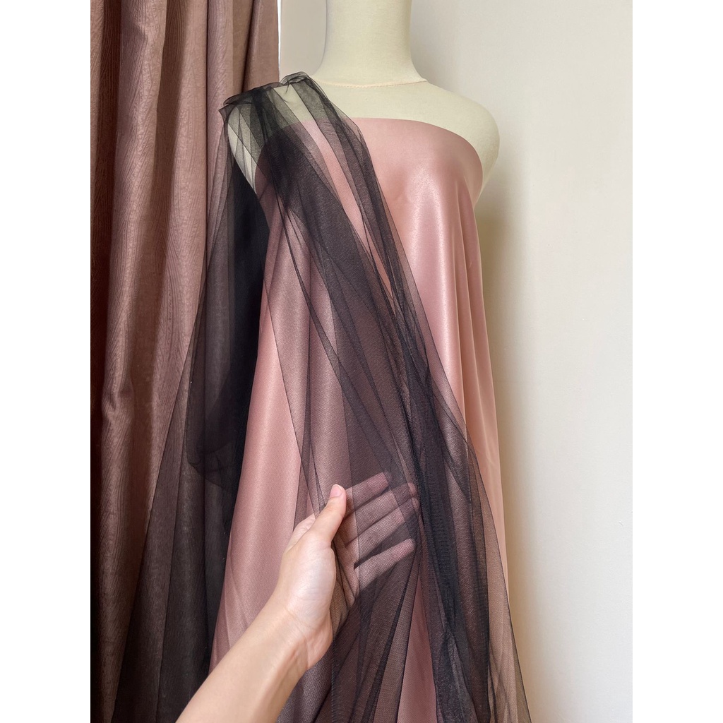 Kain Tile Polos Warna Pink Rosegold Dusty Purple Hitam Baby Blue Hijau Wardah Milo Nude Lavender