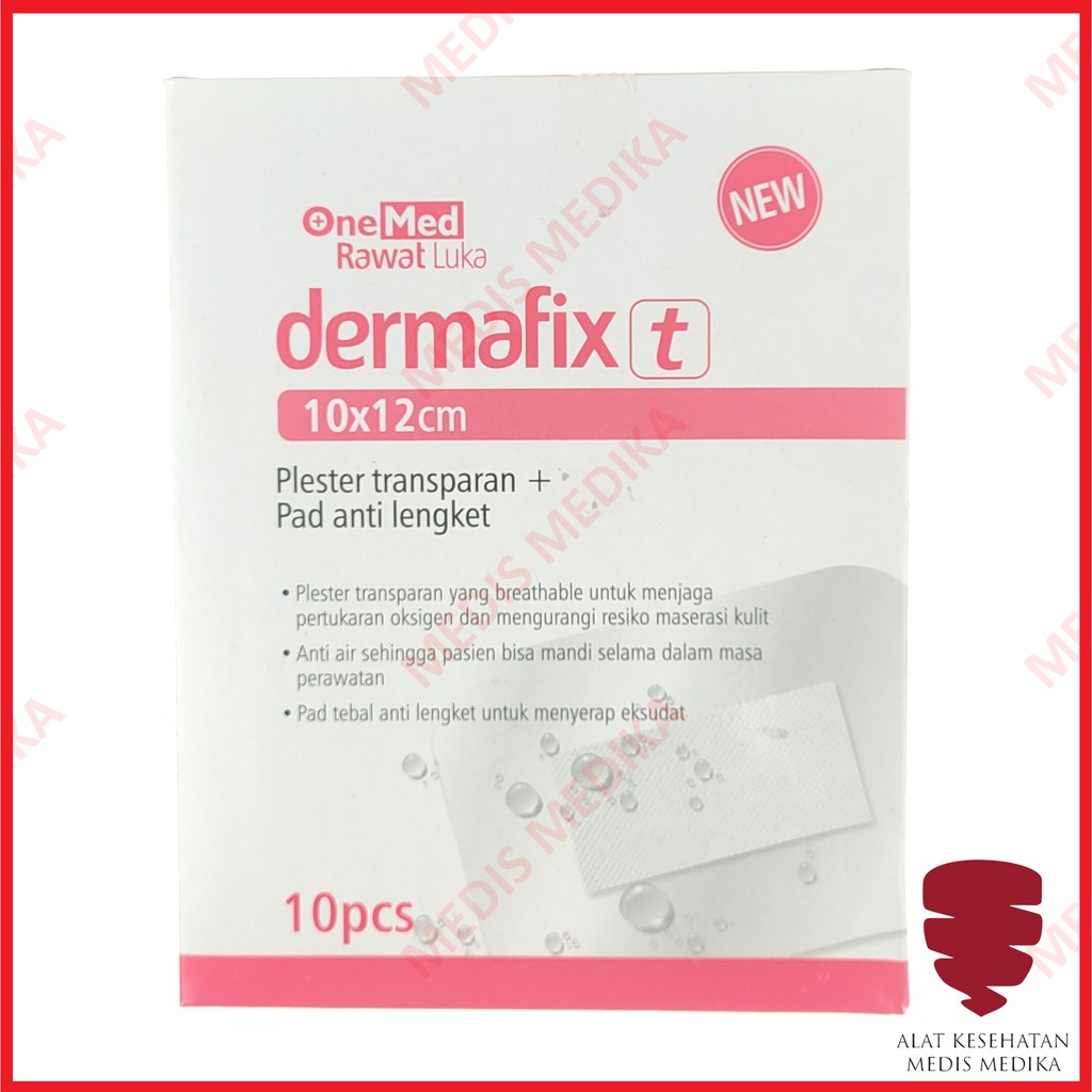 Dermafix T 10 x 12 cm Onemed Plaster Transparan 10x12cm Peralatan P3K Plester Luka Sesar Anti Air Bening 10x12 12cm