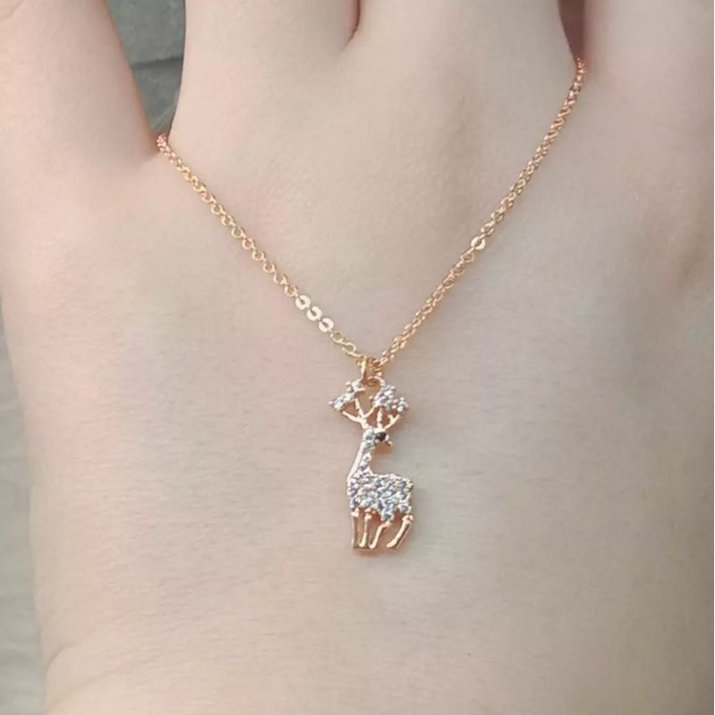 Kalung Titanium Wanita Anti Karat, Anti Alergi, MEWAH &amp; ELEGAN, Tahan Lama, Bahan Premium, Jamin 100% Kualitasnya, COD Gratis Ongkir, Liontin + Kalung Wanita