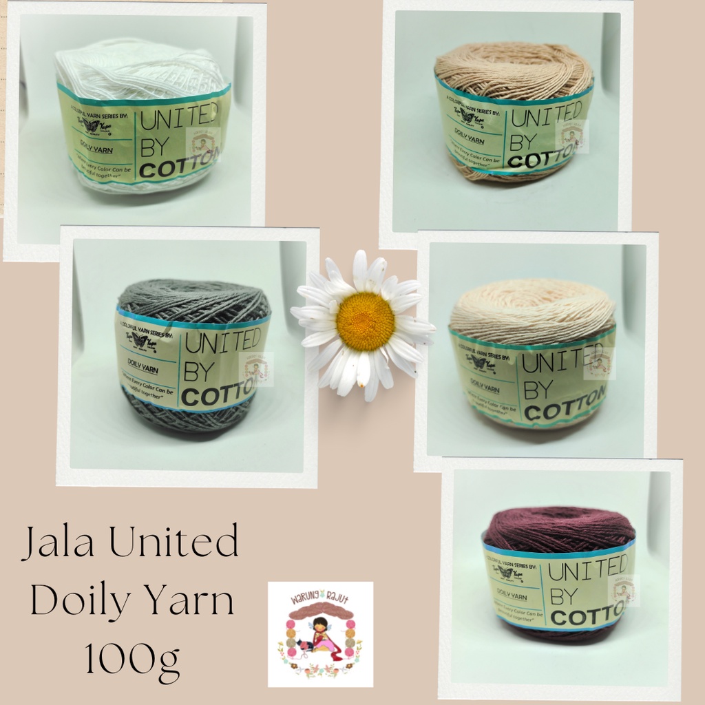 Benang Rajut Jala PE - Doily Yarn 100gr United