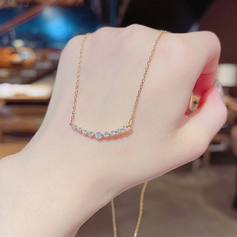 Shuling Zircon Geometric Titanium Necklace Female High Sense Choker Necklace Women Necklaces