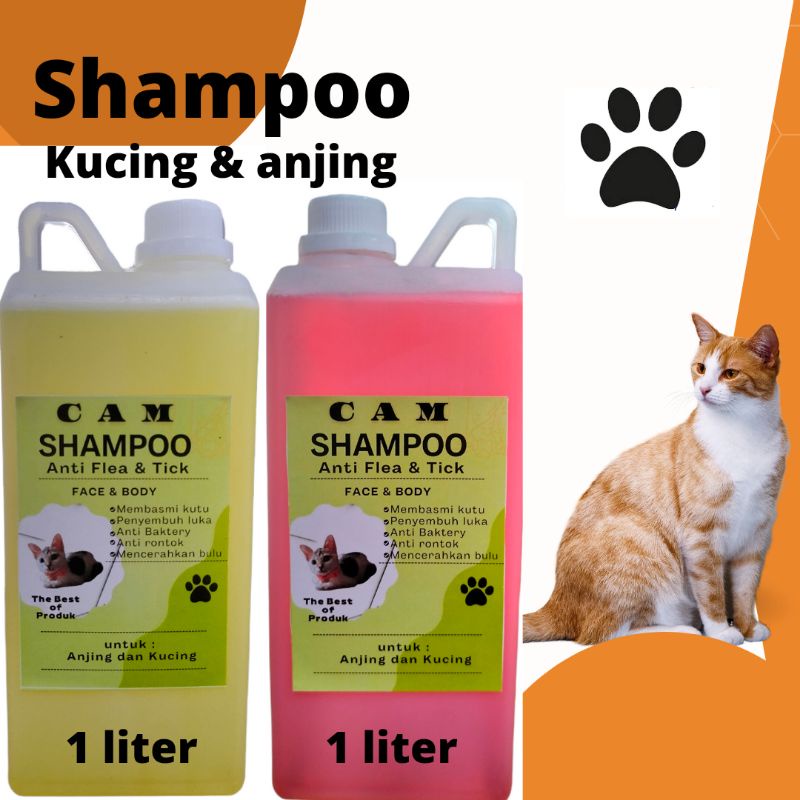 SHAMPOO KUCING &amp; ANJING ANTI KUTU/PELEMBUT/ANTI RONTOK/ANTI JAMUR NETTO: 1 liter