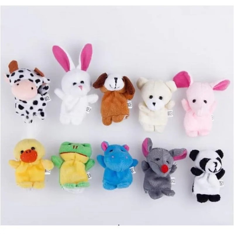 BONEKA JARI HEWAN 1 PCS - MAINAN ANAK EDUKASI BELAJAR HEWAN LUCU satuan ecer