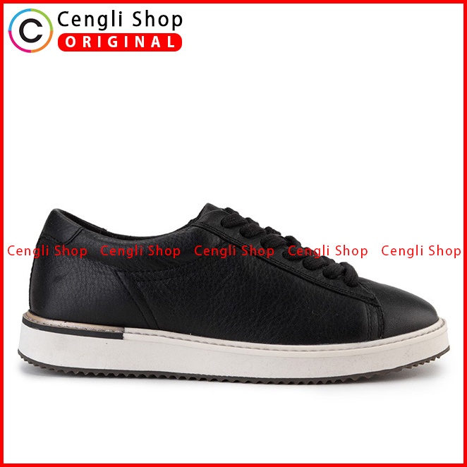 SEPATU SNEAKER KULIT HUSH PUPPIES WANITA ORIGINAL CASUAL HITAM HW02