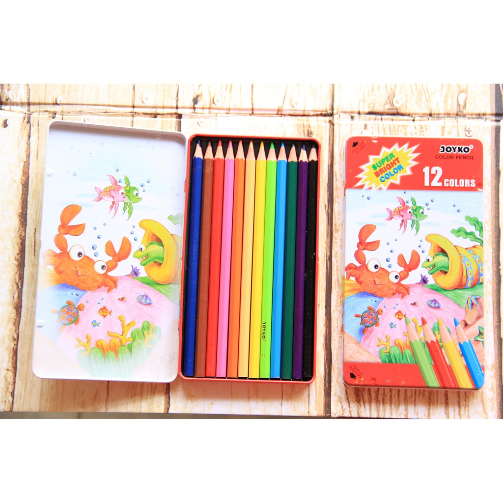 Pensil Warna Joyko Kaleng 12 Color