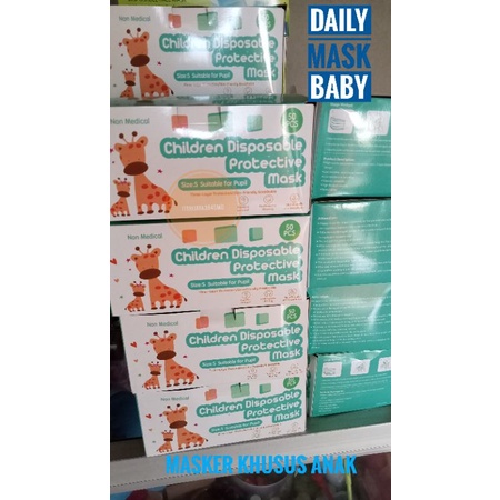 Masker anak non medis Daily mask baby isi 50 sheet