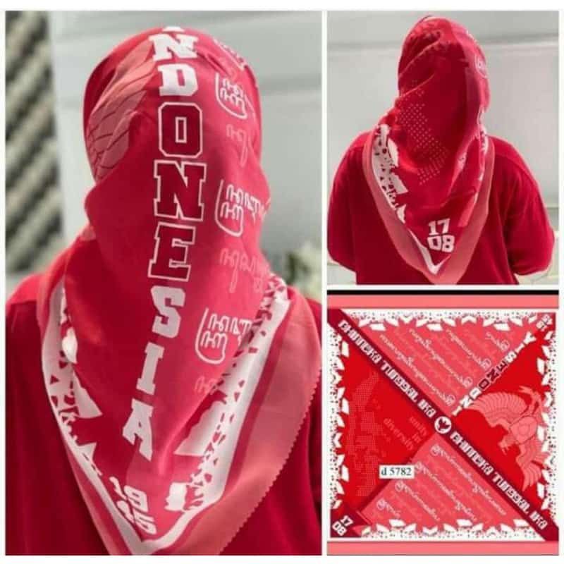 krudung merah putih//krurudung kemerdekaan//krudung segi empat merah putih//krudung terlaris