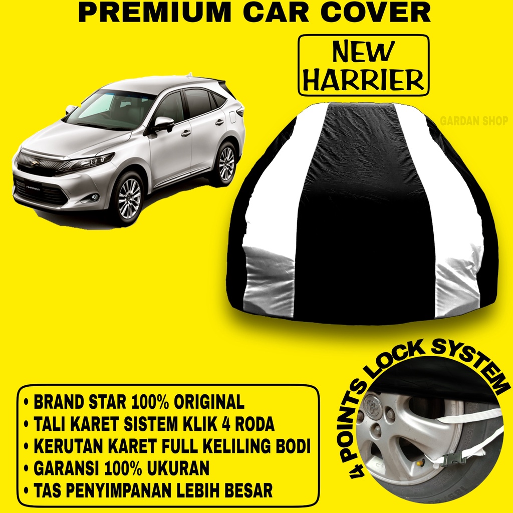 Body Cover NEW HARRIER Sarung Strip SILVER Penutup Pelindung Selimut Bodi Mobil New harrier PREMIUM