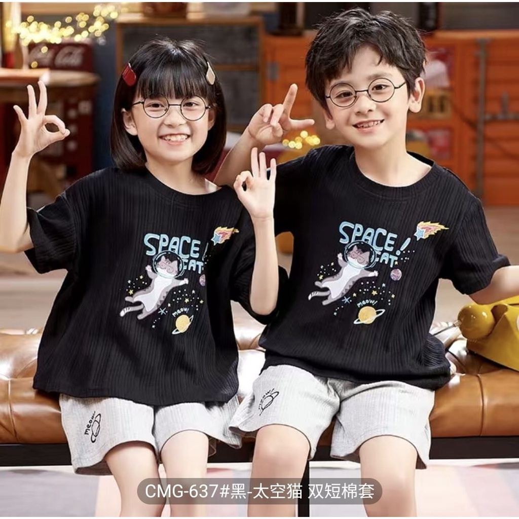 setelan hotpant anak cewek cowok piyama anak/baju tidur anak import