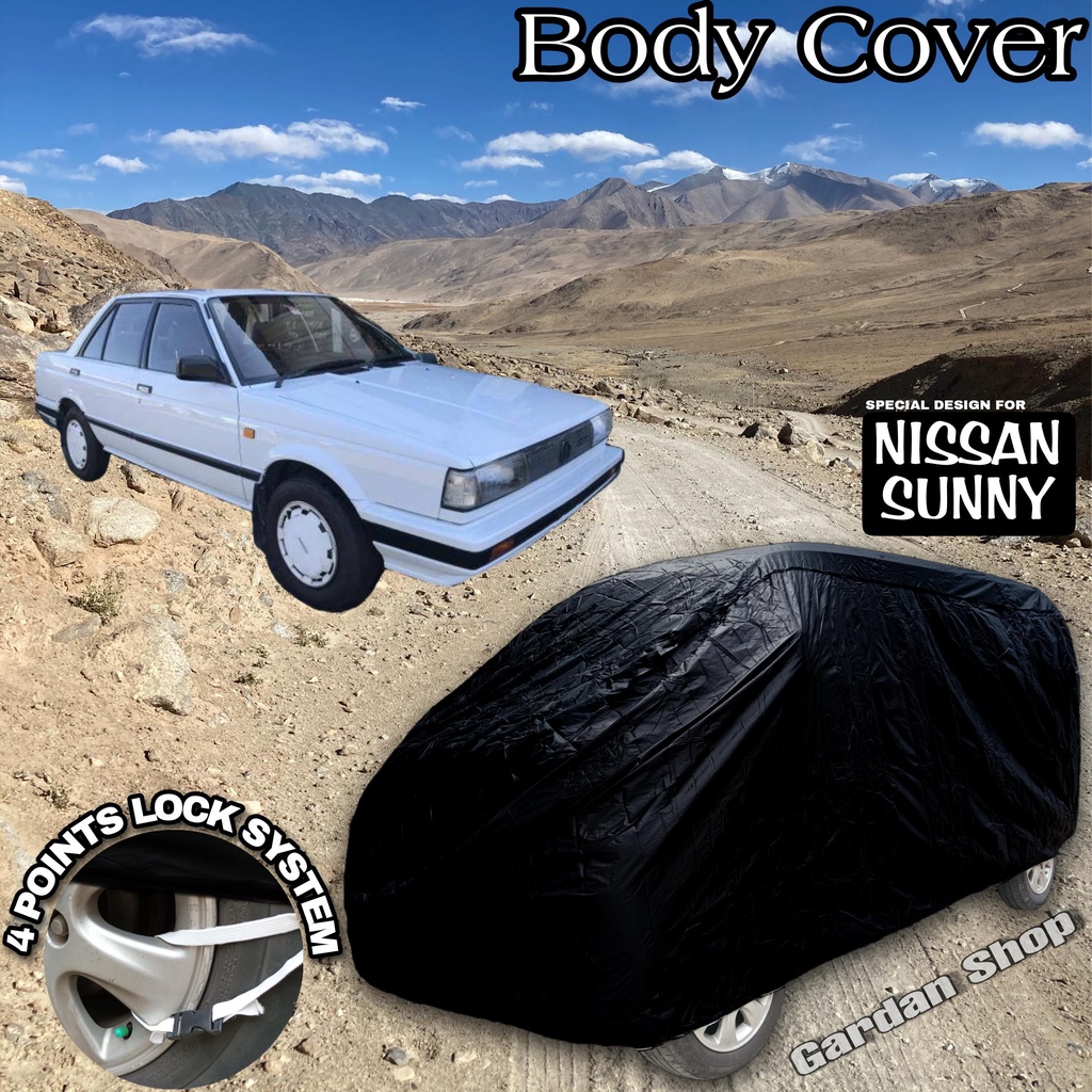 Sarung Mobil NISSAN SUNNY Hitam POLOS Body Cover Nissan Sunny Full Black