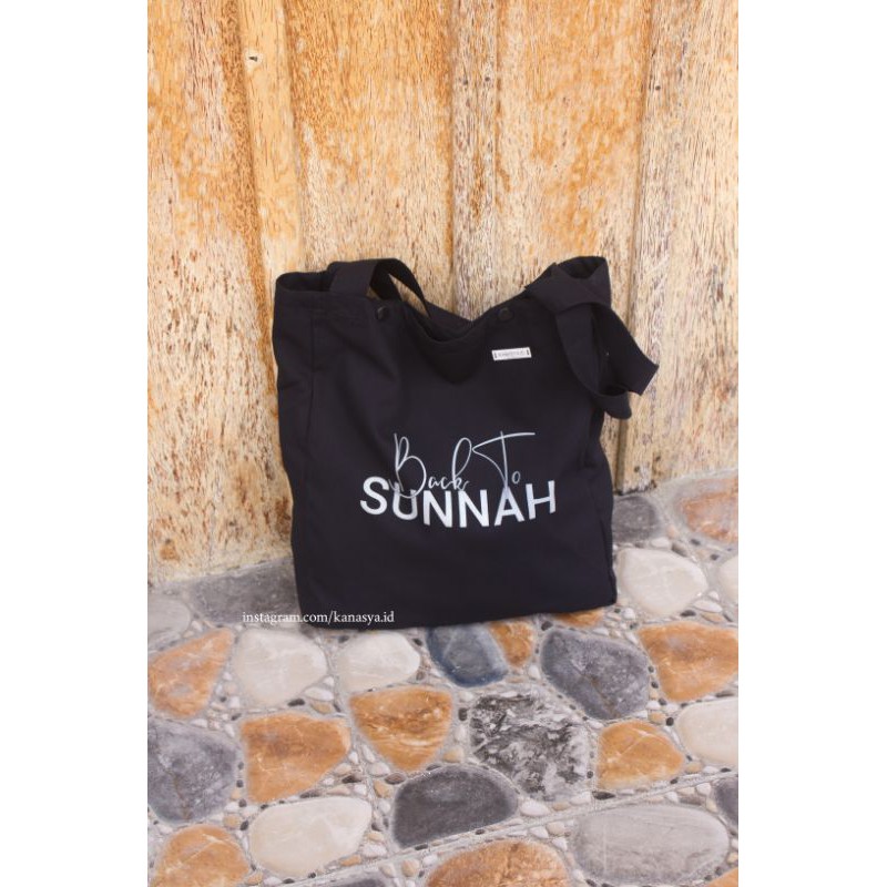 Back To Sunnah | Lana Bag | Totebag Katun Drill(Twill) | Totebag Kajian | Totebag Dakwah