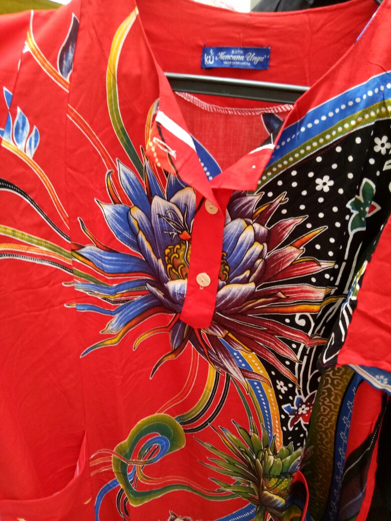 Daster Cantik Kencana Ungu Amelia (label Biru Asli Ori) : Homedress Batik Solo Adem Busui