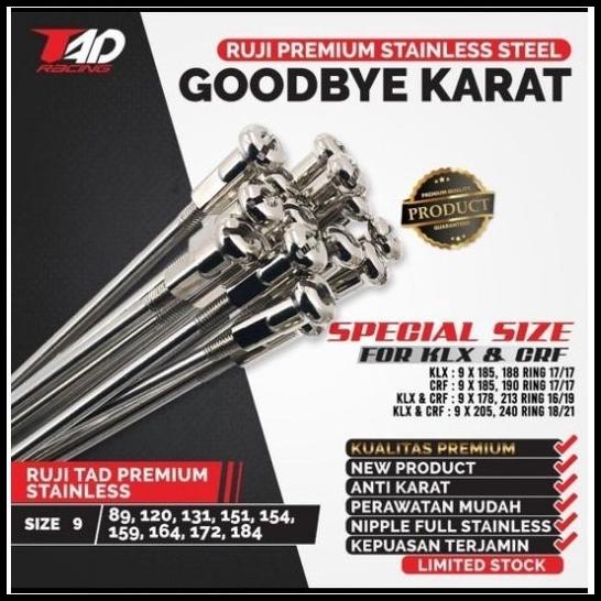 Ruji Motor Stainless Stell Merk Tad Ukuran 89 Ss