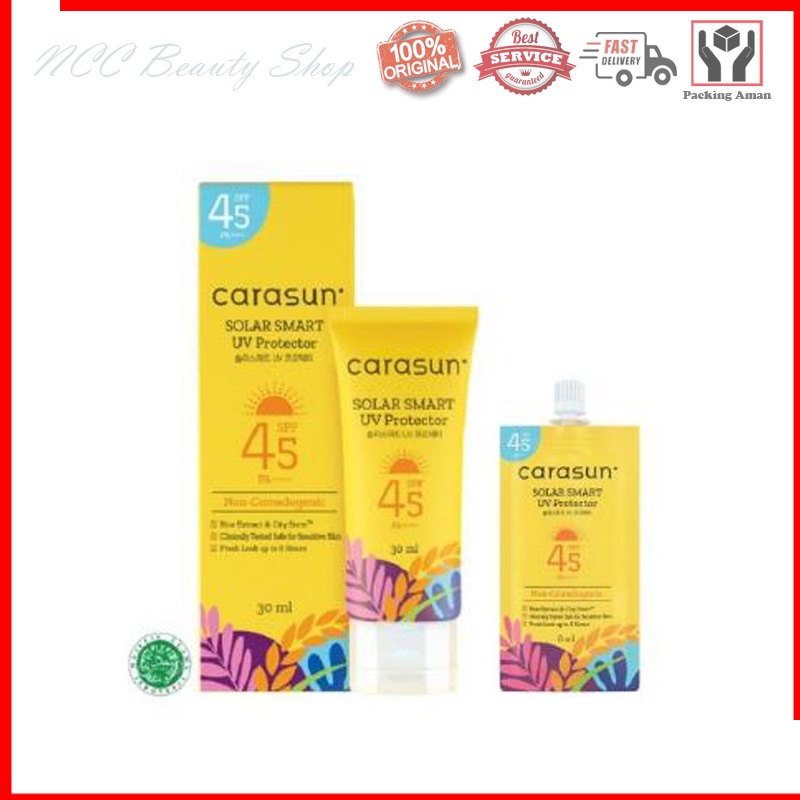 * NCC * Carasun Sunscreen Solar Smart UV Protection SPF 45 Non Comedogenic