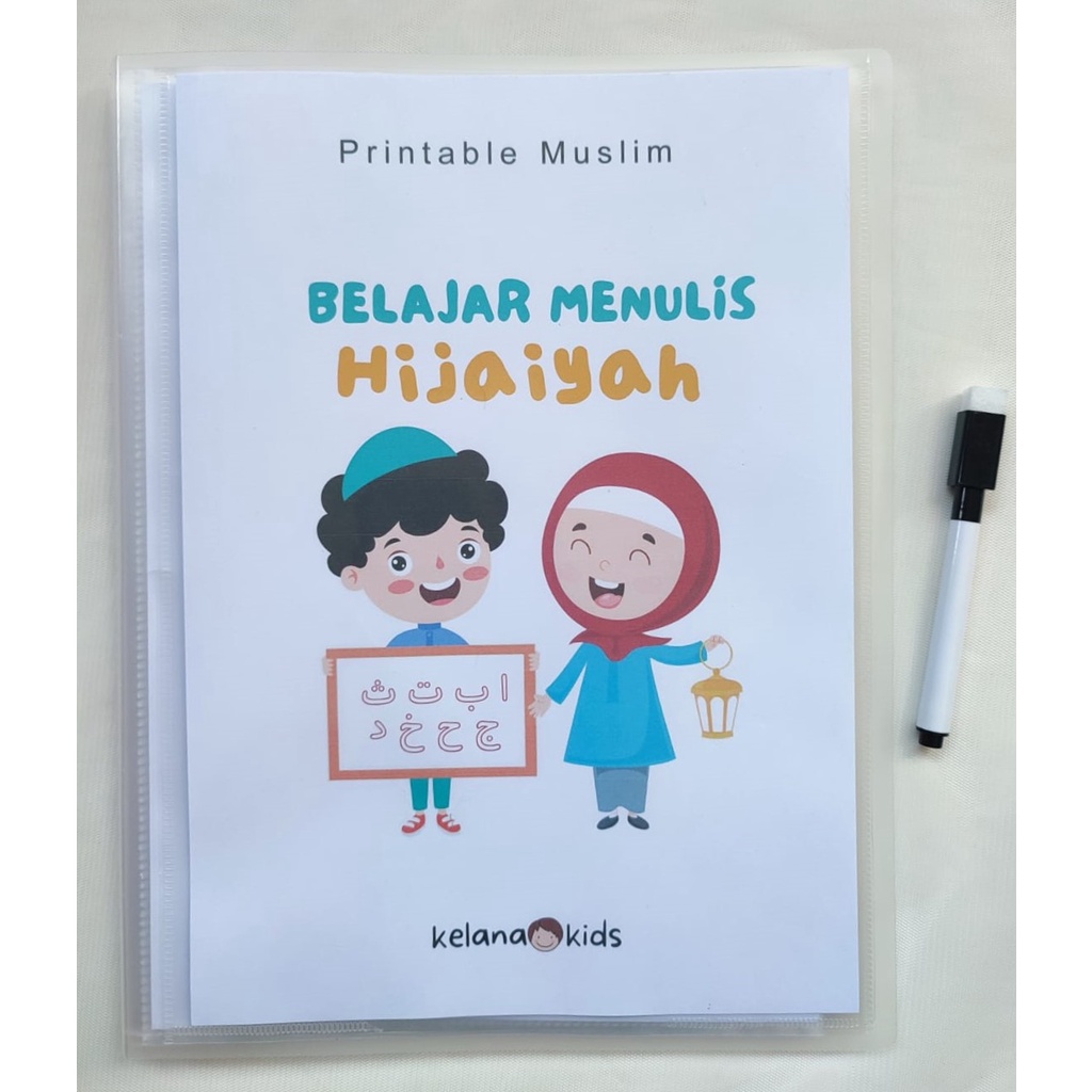 Jual Worksheet Belajar Menulis Hijaiyah - 30 Lembar Kerja Anak Tracing