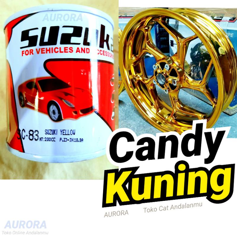Cat Candy Kuning Suzuka Candytone Yellow Susuka Cet Cendy Tone Yelow Gold Emas Gol Mas