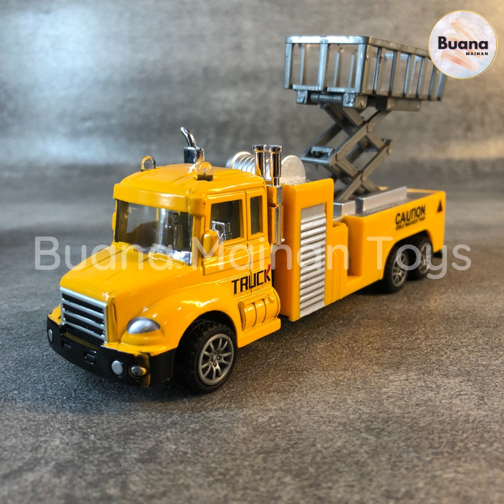 DIECAST TRUCK POWER SPEED PULL BACK - METAL MAINAN MOBIL MOBILAN ANAK TRUK PEMADAM