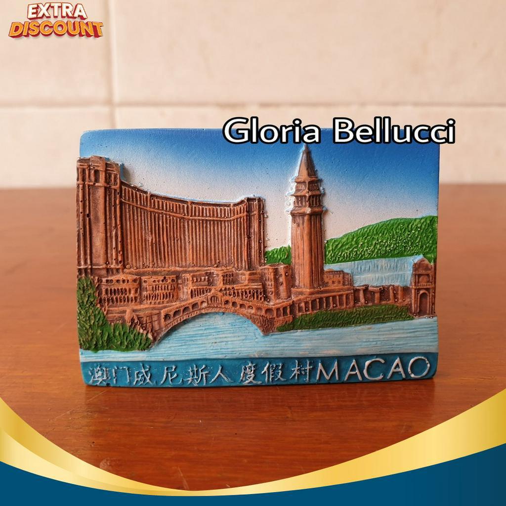 DIJAMIN ORI tempelan magnet kulkas macau souvenir macao negara china