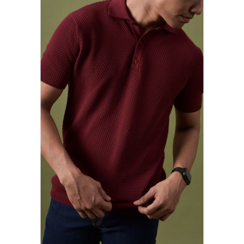 JASTIP PREPPSTUDIO KAOS COWOK POLO HOVE MAROON COWO