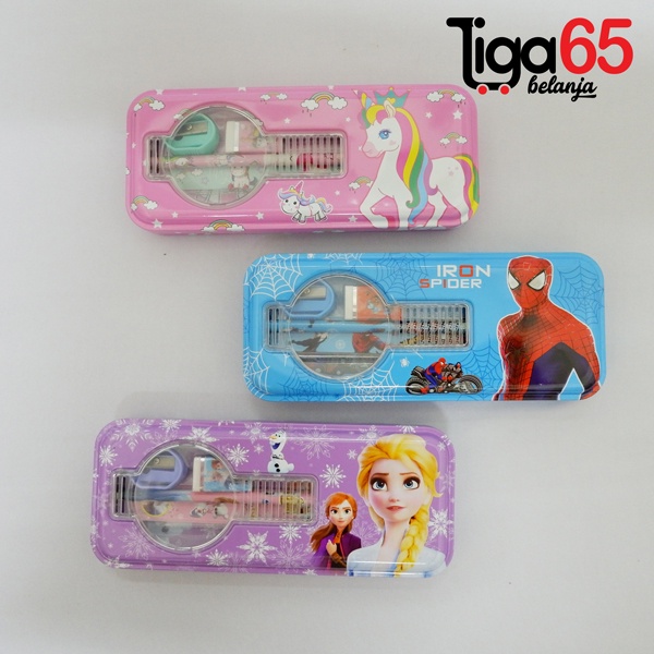 365 PENCIL CASE #40793 Tempat Pensil / Pouch Penyimpanan Besar / Pencil Case Magnet