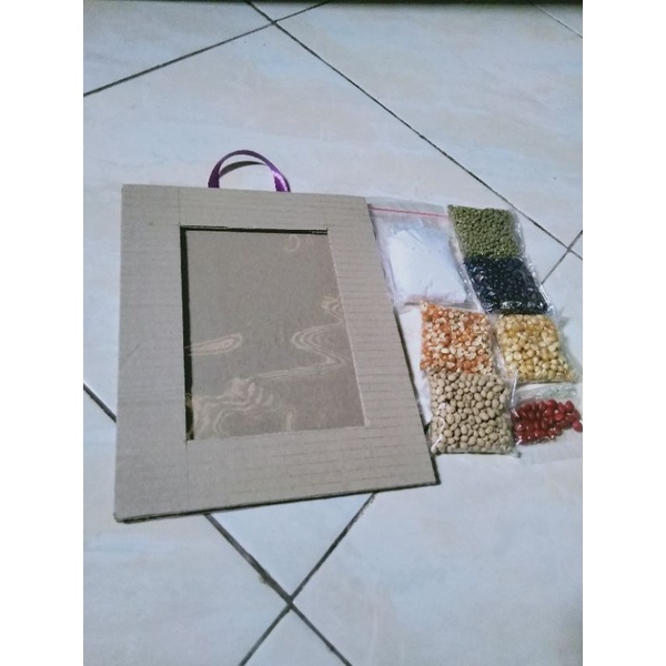 Terbaru Promo Pigura Kolase Biji Bijian Tempel Sendiri Ukuran Poto 5R