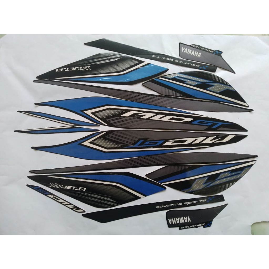 stiker striping motor yamaha mio gt 2013 hitam biru