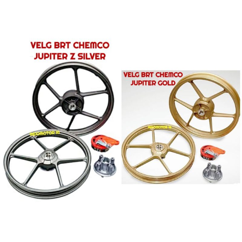 VELG CHEMCO BRT JUPITER MX VEGA F1 F1ZR FIZR ORIGINAL SILVER GOLD not 522 811 sanca road speed