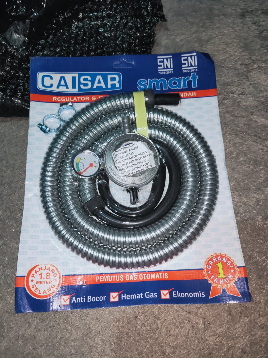 Paket Caisar Smart Regulator ( Meter ) + Selang Aluminium Sni