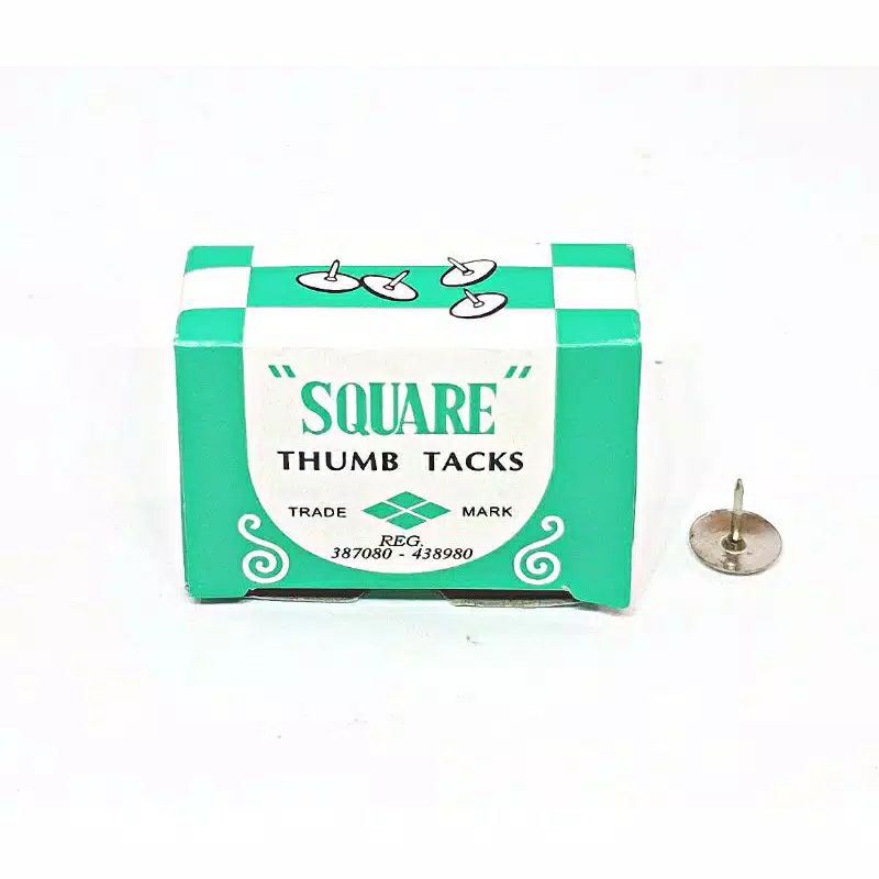 Paku Payung Thumb Tack Square 1 Kotak Kecil 50 pcs