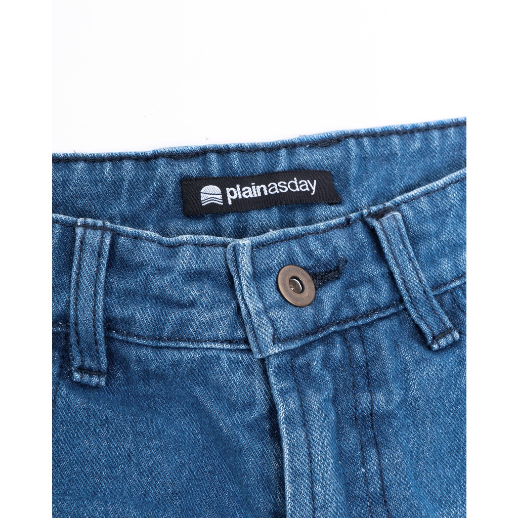 PLAIN Short Denim Washed - Classic Blue Washed