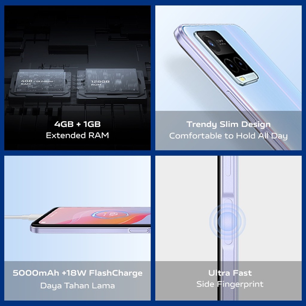 Vivo Y21 VIVO Y21A RAM 4GB +1GB ROM 64GB Garansi Resmi hp vivo y15s 3/32gb Original Handphone vivo murah HP vivo y21 terbaru hp vivo y20 2021 vivo y21s bisa cod bisa cicilan 0% bunga pinjaman Gratis ongkir 100% VIVO Y20 VIVO Y21T 6+2GB 128GB-4