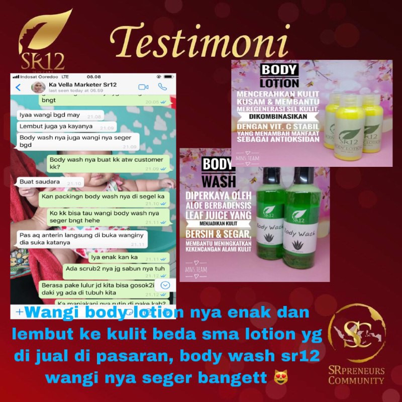 LOTION PEMUTIH BADAN BPOM TERLARIS SR12 WHITENING BODY LOTION / LOTION PENCERAH AMAN &amp; ALAMI