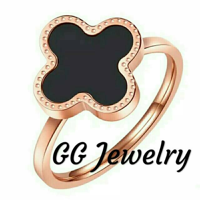 GG JEWELRY cincin Semanggi Titanium Rose Gold#CC-103