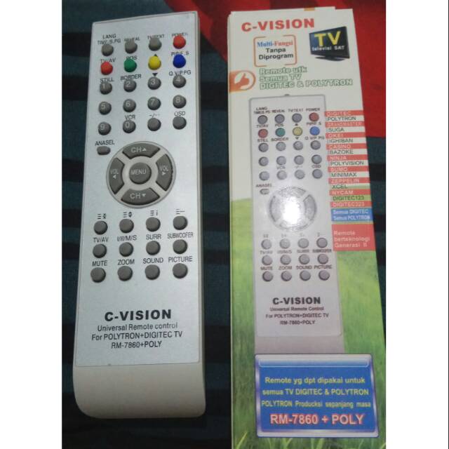 Remote Remot C Vision Polytron Digitec RM - 7860 TV Tabung