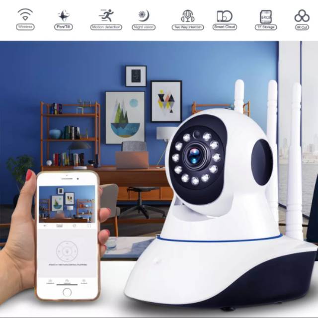 Camera CCTV Router 3 antena Smart WiFi Pemantauan jarak jauh