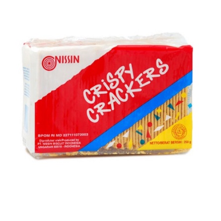 

Nissin Crispy Crackers 225gr/Biskuit Keju Crispy