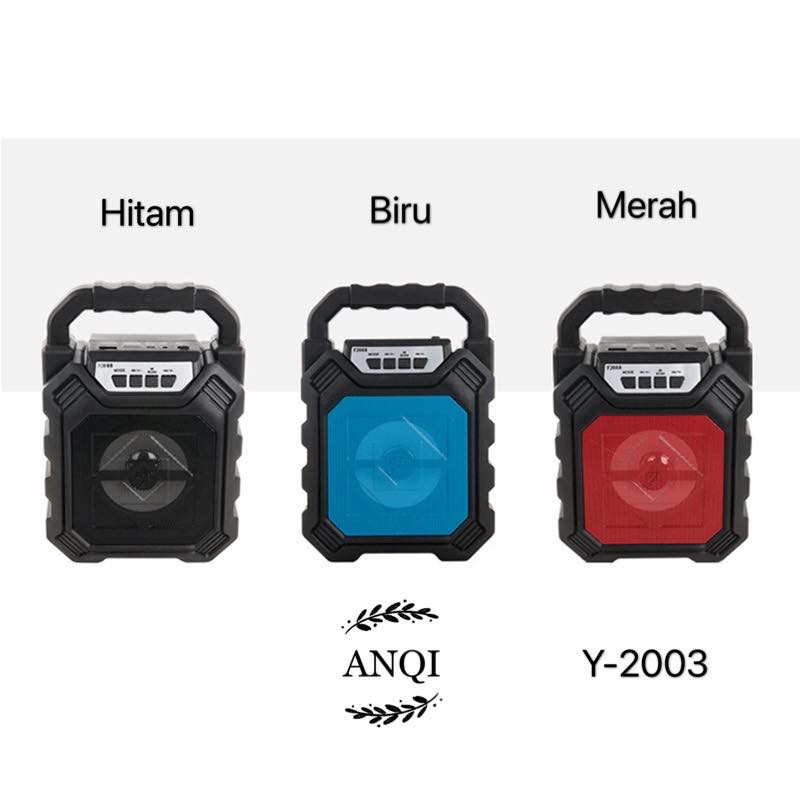 ANQI1888 Bluetooth Speaker / Nirkabel Portable LED Wireless Senter Dengan Mikrofon Y-2003