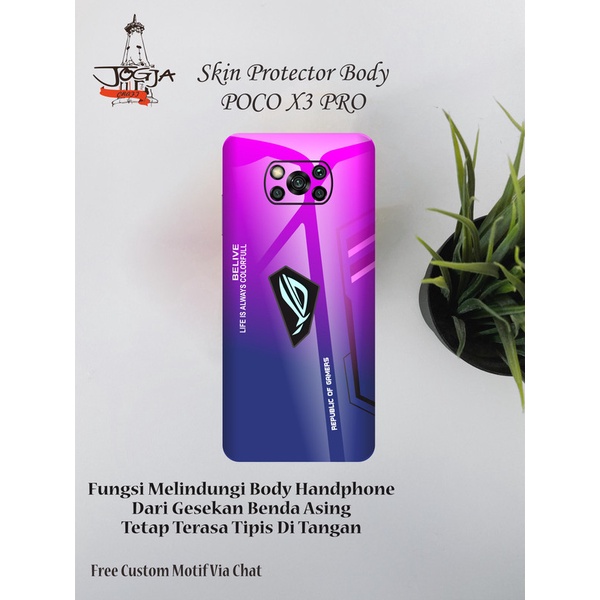 Garskin HP Poco X3 PRO Motif Rog Blue - Free Custom Motif Via Chat