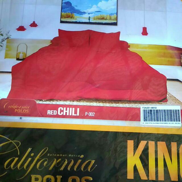 California Sprei Polos Emboss Tempat Tidur 180x200 King Size Dewasa Murah - Ijn Plaza