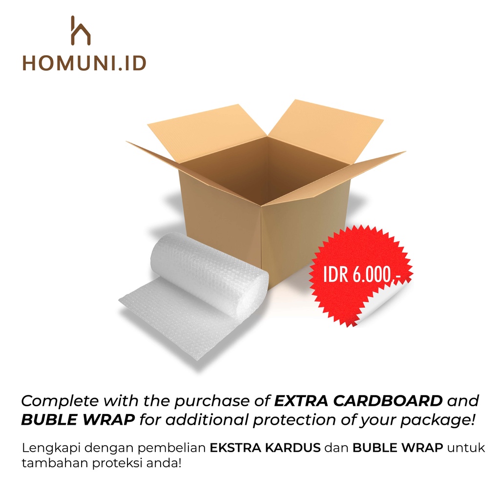 

Extra Packing Bubble Wrap dan Kardus