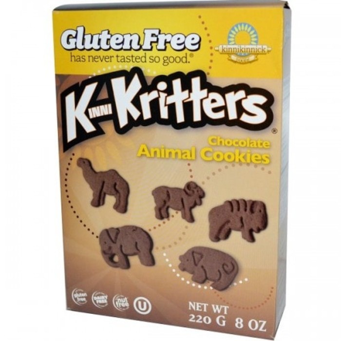 

Kinnikinnick Foods, KinniKritters, Chocolate Animal Cookies 220gr