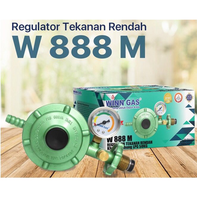 Regulator gas tekanan rendah LPG 50kg Winn Gas W888 Meter / Non Meter