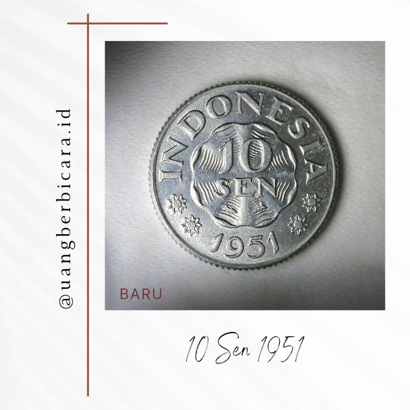 Koin 10 Sen 1951 ( Baru )