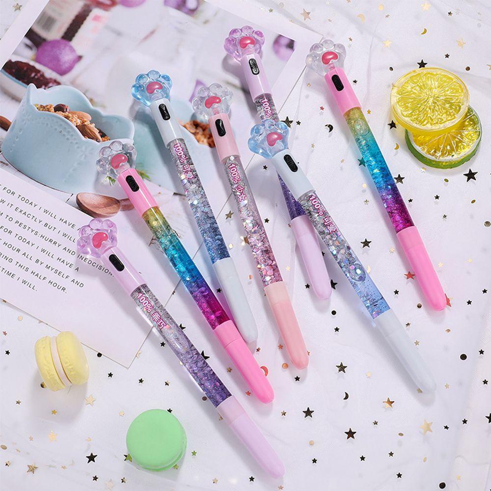 R-flower Gel Pen Cute Light Perlengkapan Kantor Siswa