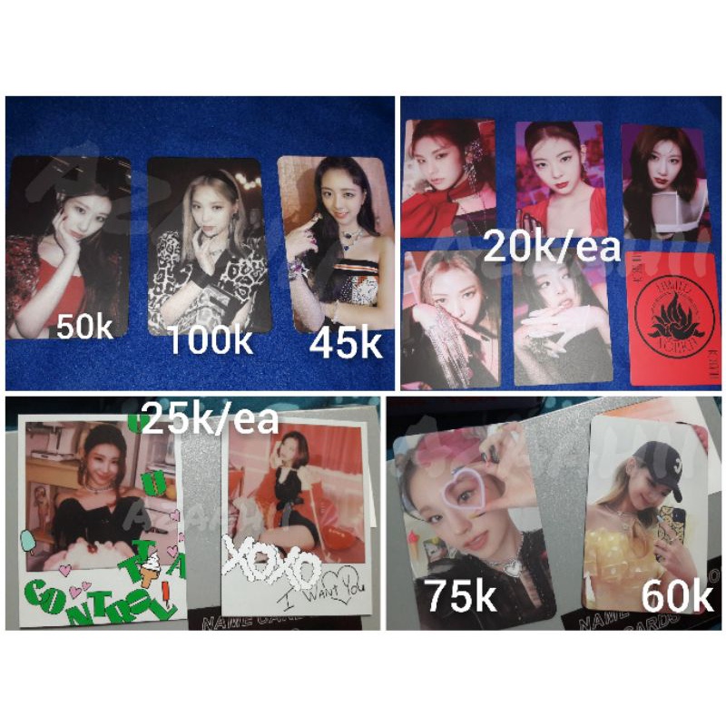 Photocard Itzy, Limited Edition Guess Who, Not shy Yuna, Photocard Crazy In Love (Loco) Itzy