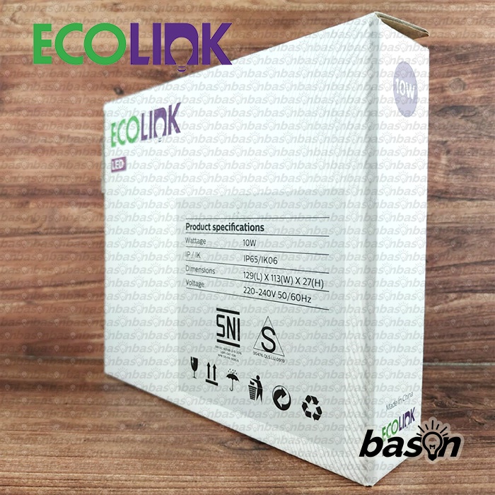 ECOLINK FL007 10W - Lampu Sorot LED Floodlight - IP65 Outdoor