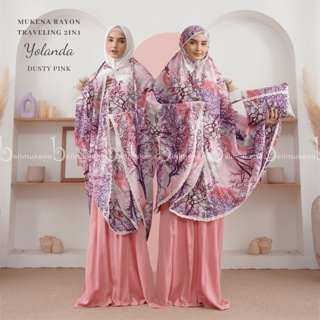 Mukena Rayon Traveling 2in1 Yolanda