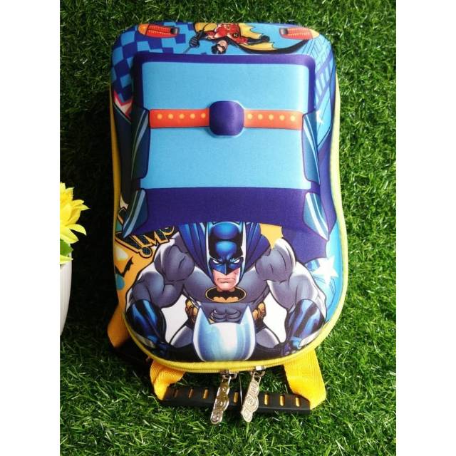 Tas Ransel Bekal Anak Sekolah Hardcase Timbul - Motif Cowok - BATMAN