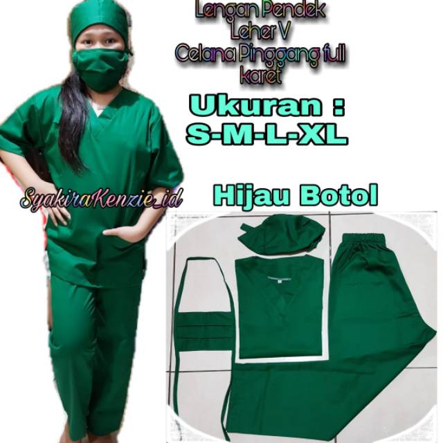 Baju Oka pria dan wanita lengan pendek/baju perawat/baju medis/baju UGD/baju operasi/baju jaga