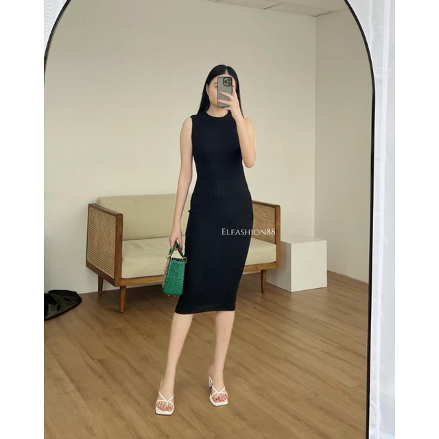 Elfashion • Midi Dress Knit | Bodycon Serrly